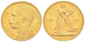 Vittorio Emanuele III 1900-1943 50 lire, ... 