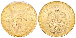 Mexico, 50 Pesos, 1924, AU 41.66 g. 900‰   ... 