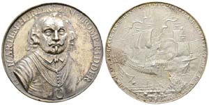 Netherlands, Médaille mort de lAdmiral ... 