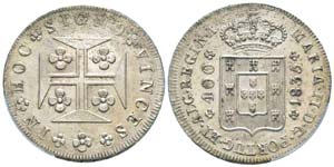 Portugal, Maria II 1834-1853 400 Reis, ... 
