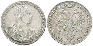 Russie, Catherine I 1724-1727 Rouble, St. ... 