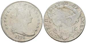 USA Dollar, Philadelphia, 1798, AG 26.7 g.   ... 