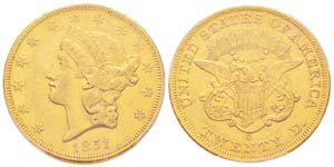 USA, 20 Dollars, New Orleans, 1851 O, AU ... 