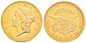 USA, 20 Dollars, Philadelphie, 1852, AU ... 