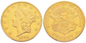 USA, 20 Dollars, New Orleans, 1853 O, AU ... 