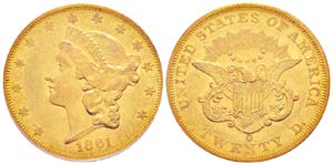 USA, 20 Dollars, New Orleans, 1861 O, AU ... 