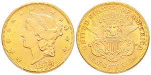 USA, 20 Dollars, Philadelphie, 1873 OPEN 3, ... 