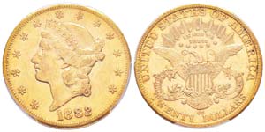 USA, 20 Dollars, Carson City, 1882 CC, AU ... 