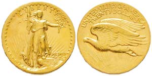 USA, 20 Dollars,Philadephia, 1907, High ... 