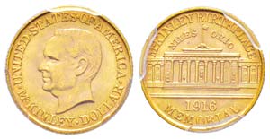USA, Dollar, 1916, McKinley Memorial,  AU ... 
