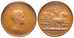 Médaille Bronze Louis XIV, 1647, Prise de ... 