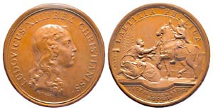 Médaille Bronze Louis XIV, 21 octobre 1652, ... 