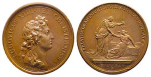 Médaille Bronze Louis XIV, 1665, ... 