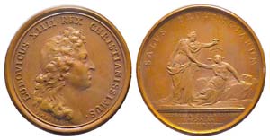 Médaille Bronze Louis XIV, 1665, ... 