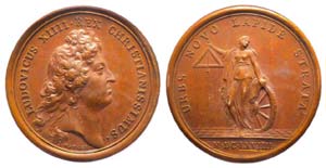Médaille Bronze Louis XIV, 1669, Le nouveau ... 