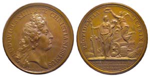 Médaille Bronze Louis XIV, Les magasins de ... 