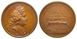 Médaille Bronze Louis XIV, Les invalides, ... 