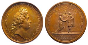 Médaille Bronze Louis XIV, Mariage du ... 