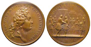 Médaille Bronze Louis XIV, Etablissement de ... 