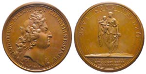 Médaille Bronze Louis XIV, Naissance du duc ... 