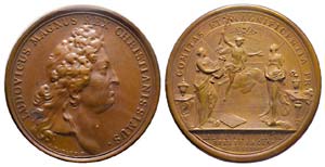 Médaille Bronze Louis XIV, Les appartements ... 