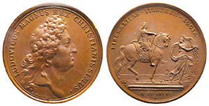 Médaille Bronze Louis XIV, Libéralité du ... 