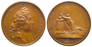 Médaille Bronze Louis XIV, La maladie du ... 
