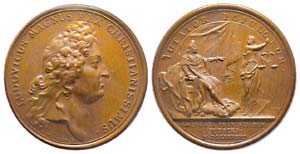 Médaille Bronze Louis XIV, Commissaires ... 