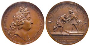 Médaille Bronze Louis XIV, 1688, 30 gr. 38 ... 