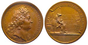 Médaille Bronze Louis XIV,Institution de ... 