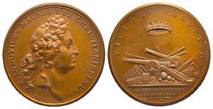 Médaille Bronze Louis XIV, Les conquêtes ... 
