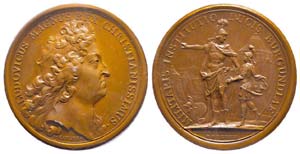 Médaille Bronze Louis XIV, 1698, 34 gr. 38 ... 
