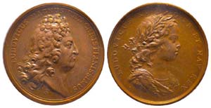 Médaille Bronze Louis XV, ND ,Avènement de ... 