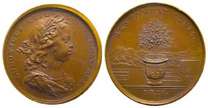 Médaille Bronze Louis XV, Progrès du Roi, ... 