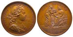 Médaille Bronze Louis XV,Linstruction ... 