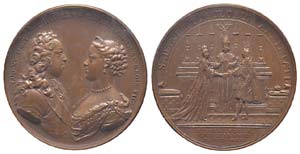 Médaille Bronze Louis XV, 1725, 34 gr. 38 ... 