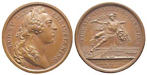 Médaille Bronze Louis XV, Chambre de ... 