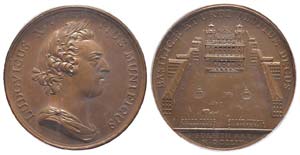 Médaille Bronze Louis XV, Construction de ... 