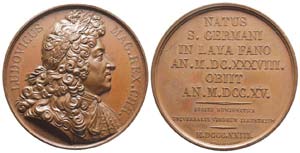 France, Médaille, Louis XIV, 1823, Bronze, ... 