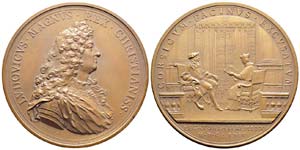 France, Médaille en Bronze Louis XIV, ... 