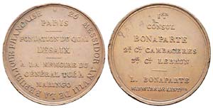 France, Médaille, AN VIII (1800), Premier ... 