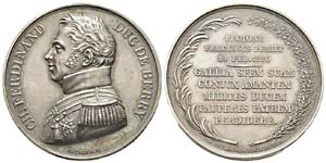 France, Médaille, 1820, Médaille en ... 