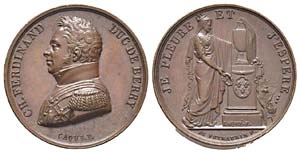 France, Médaille, 1820, 9.31 gr, Cuivre 24 ... 