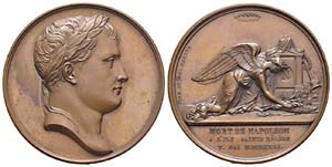 France, Médaille, 1821, Mort de Napoléon, ... 