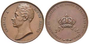 France, Médaille, 1824, Charles X, 21.26 ... 