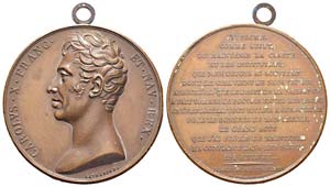 France, Médaille, 1824, Charles X, Bronze, ... 