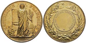 France, Médaille, 1870, Médaille en bronze ... 