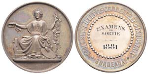 France, Médaille en argent, 1881, AG 36.68 ... 