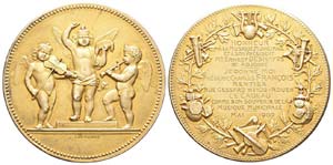 France, Médaille, 1902, Argent doré 65.92 ... 