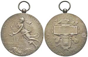 France, Médaille, 1902, argent 71.93 g. 54 ... 